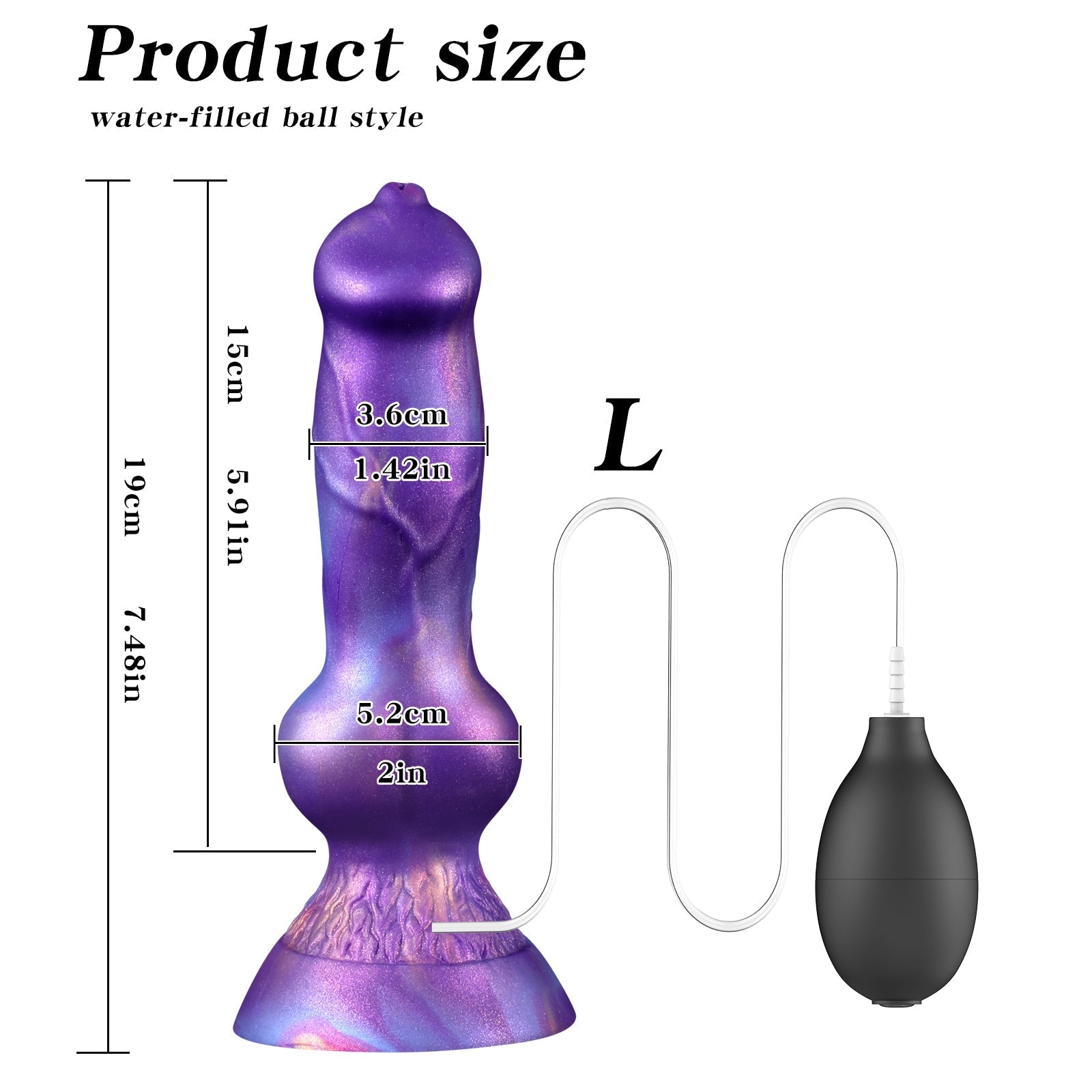 Purple Silicone Dog Knot Squirting Dildo Xoxomoving