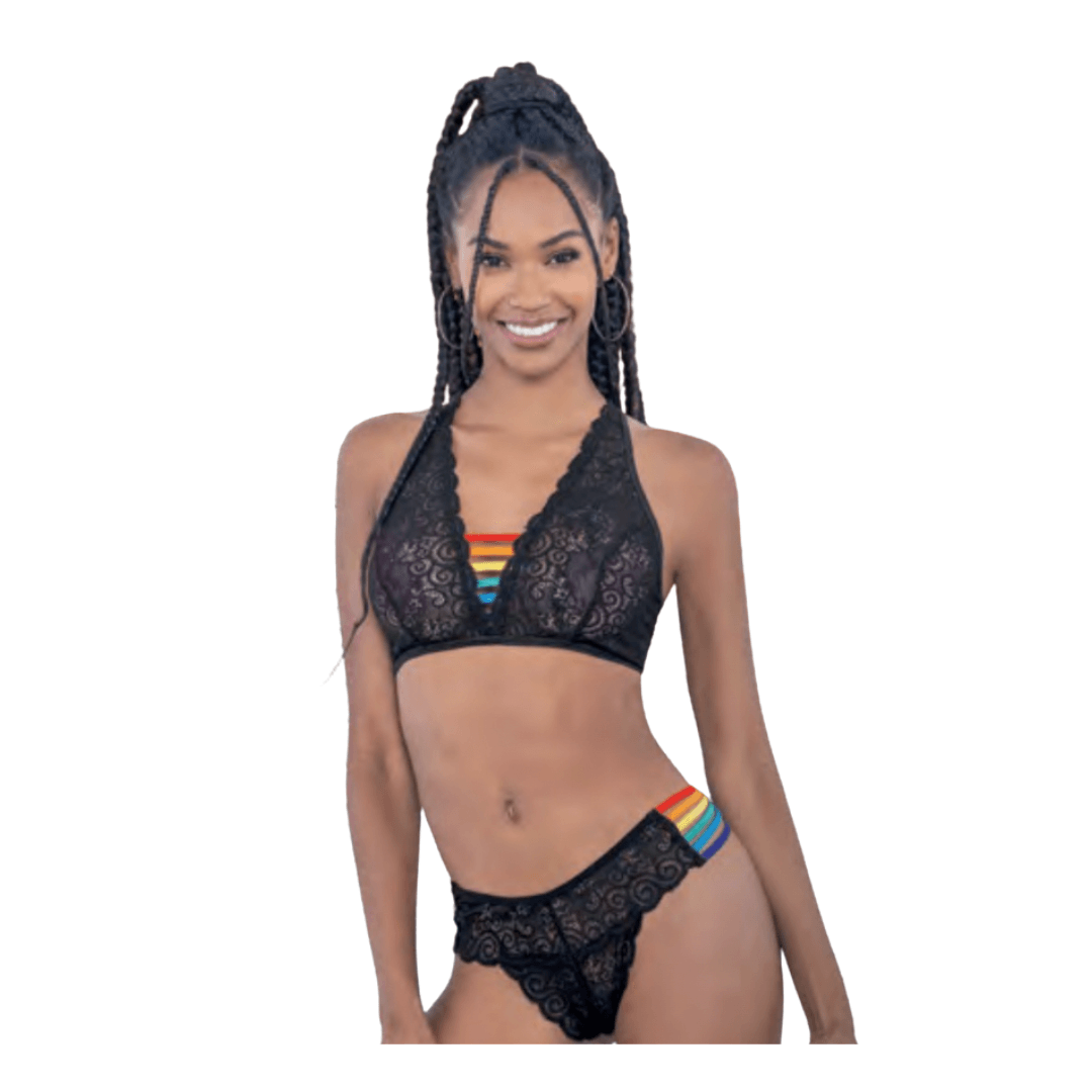 Braguita de encaje negra Pride