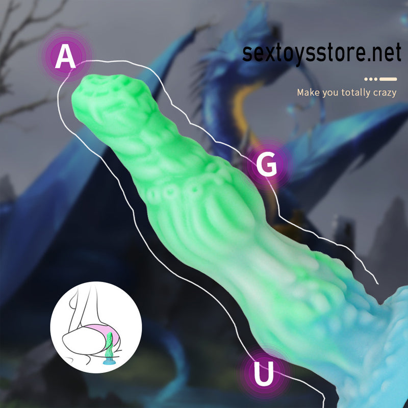 Huge Silicone Fantasy Dragon lights up Butt Plug Xoxomoving