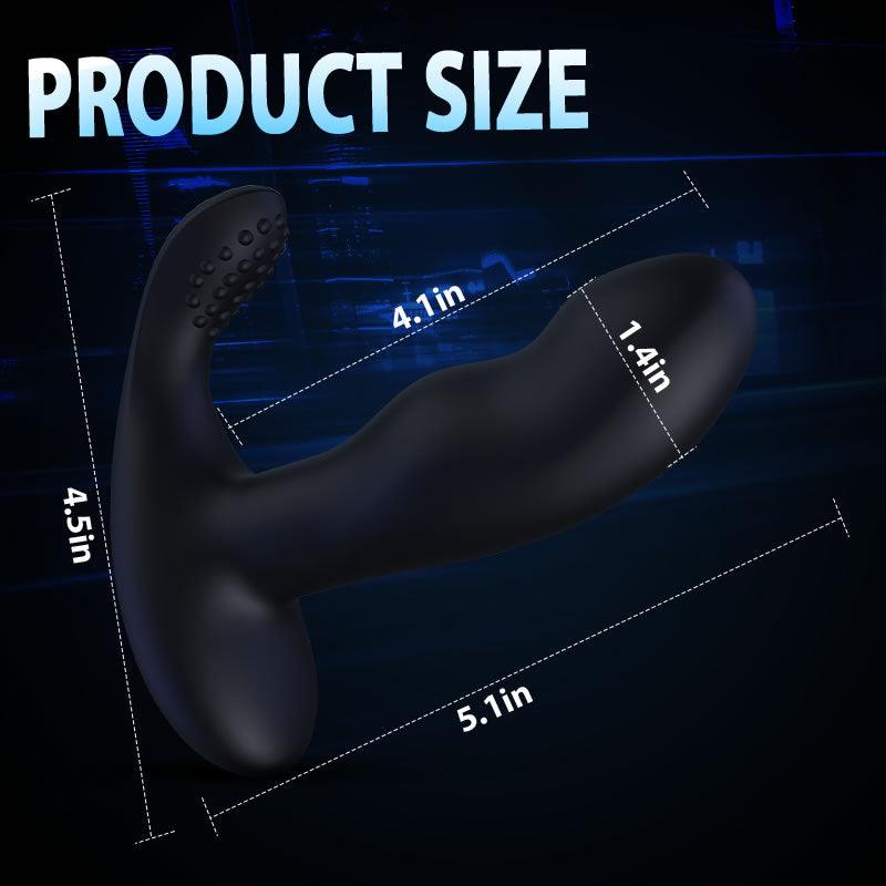 Black Vibrating Bead-rotating Prostate Massager - Xoxomoving