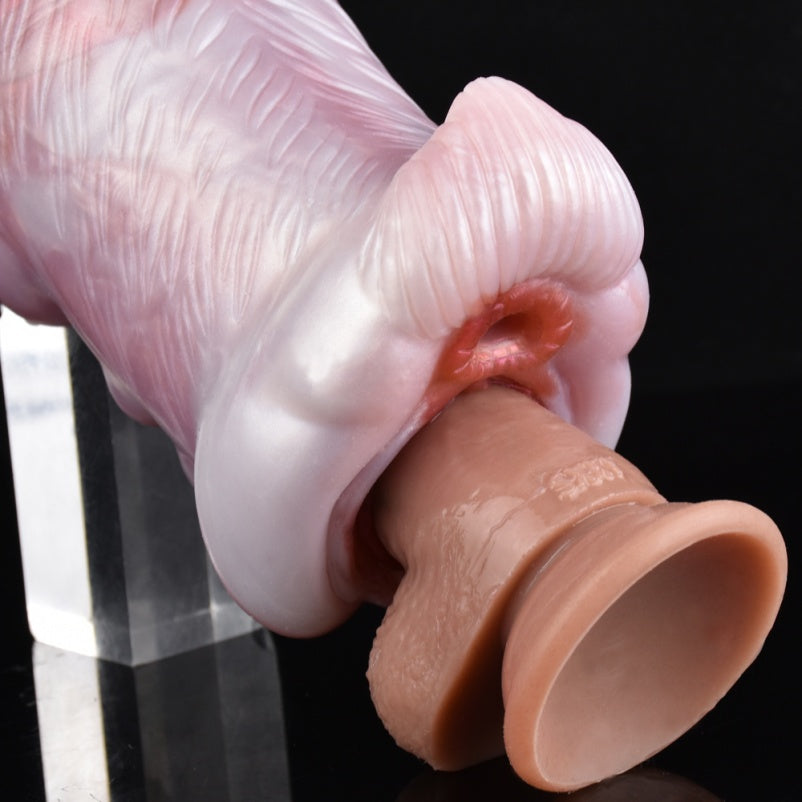 Pink Demonic Cow Pussy – Wild-Grip Silicone Pocket Masturbator Sex Toys for Men Xoxomoving