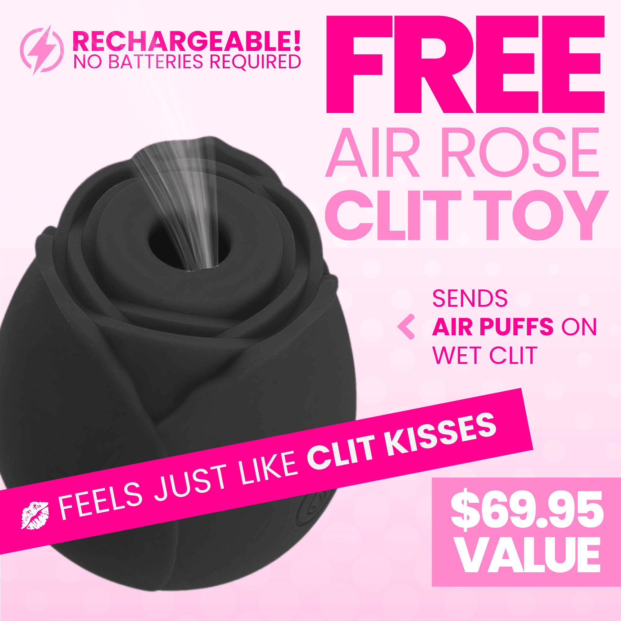 FREE #1 Selling Rose Sex Toy Air Pulse Stimulator - Add To Your Cart! - Xoxomoving