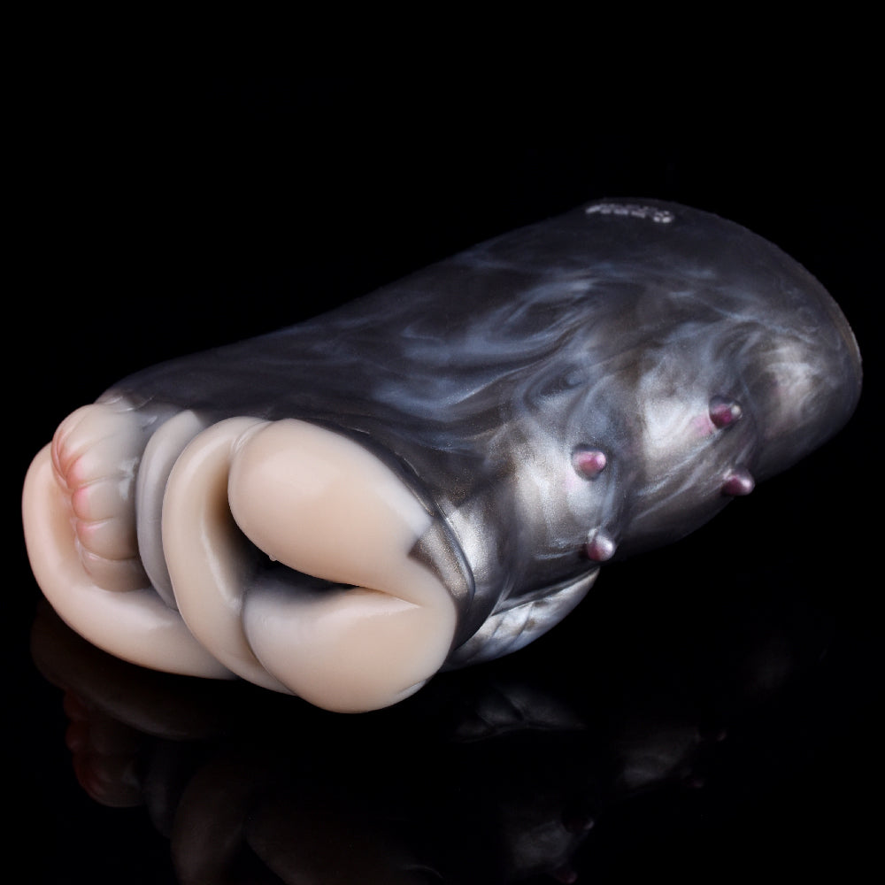 Giraffe Pocket Pussy Masturbation Cup - Silicone Double Anal Vagina Male Masturbator Xoxomoving