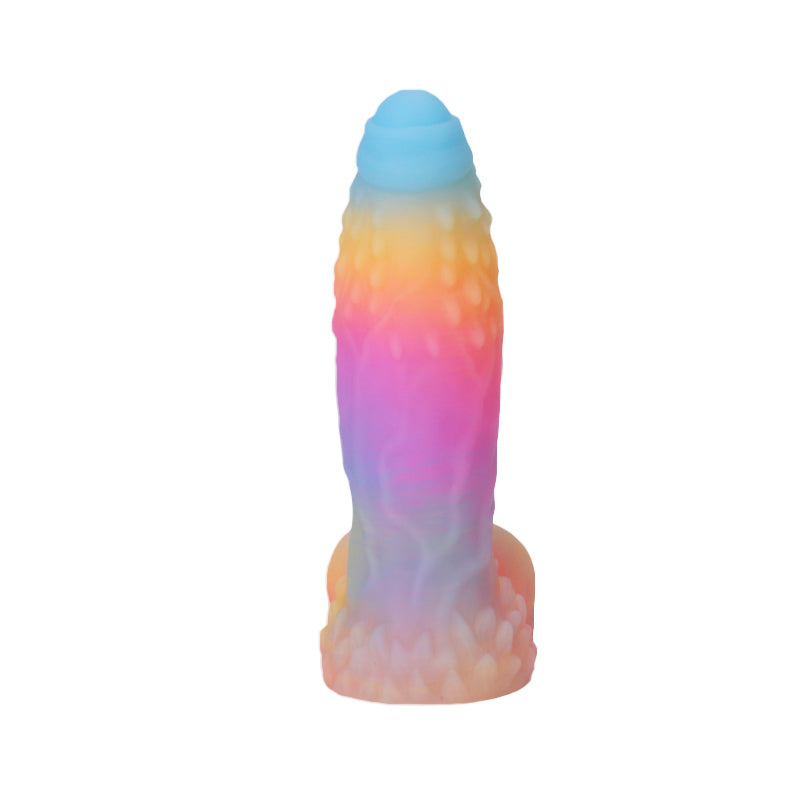 Big Monster Glow In The Dark Rainbow Dildo Xoxomoving