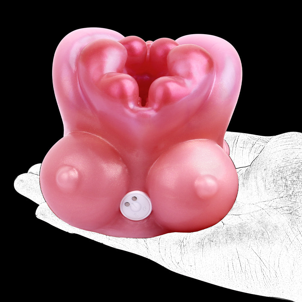 MilkyVesper Pocket Pussy Male Masturbator - Animal Vagina Vibrating Bullet Penis Masturbation Sex Toy Xoxomoving