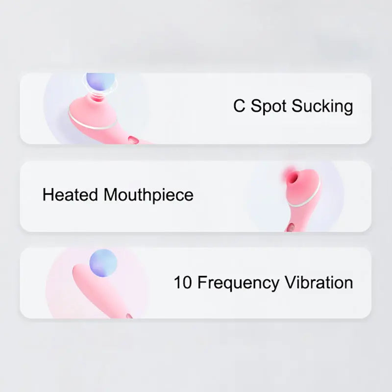 10-Frequency Vibration Sucking Masturbator for Women - Xoxomoving