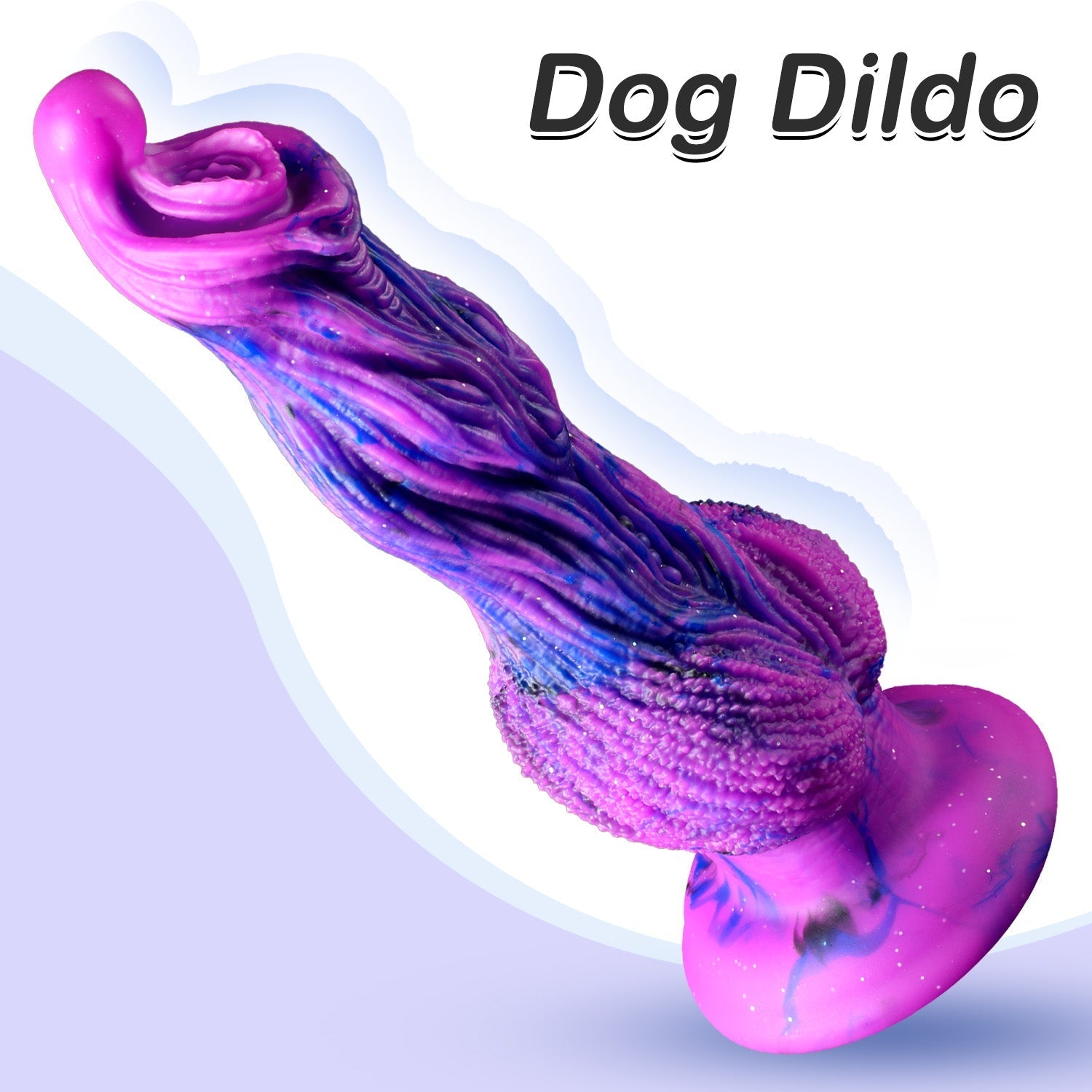 Fantasy Textured Silicone Alien Dog Knot Dildo Xoxomoving