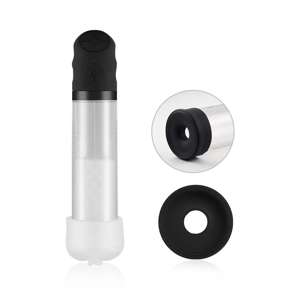 2 in 1 4-Pattern Vacuum Sucking Penis Enhancer Masturbatable Penis Pump - Xoxomoving