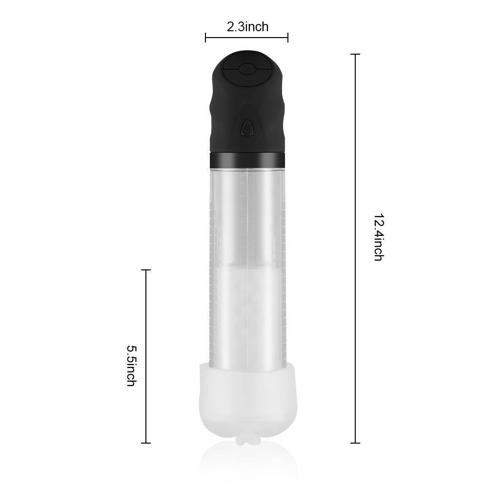 2 in 1 4-Pattern Vacuum Sucking Penis Enhancer Masturbatable Penis Pump - Xoxomoving