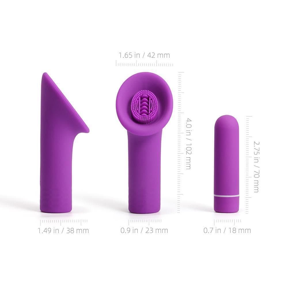 2 in 1 Detachable Bullet Vibrator with Tongue-Shaped Tickler - Xoxomoving