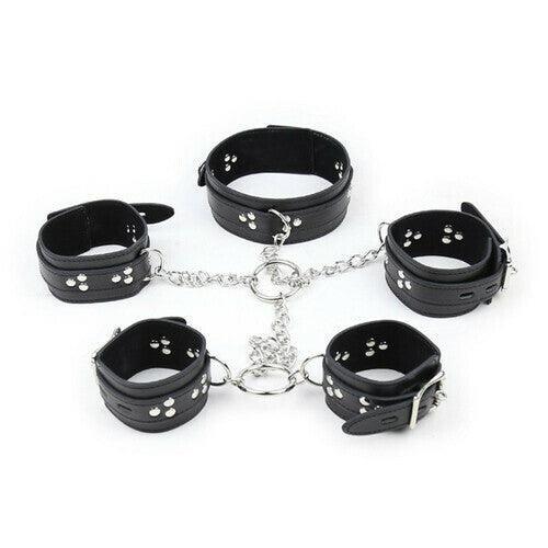 Neck Collar Arms and Wrist Cuffs Bondage Gear - Xoxomoving
