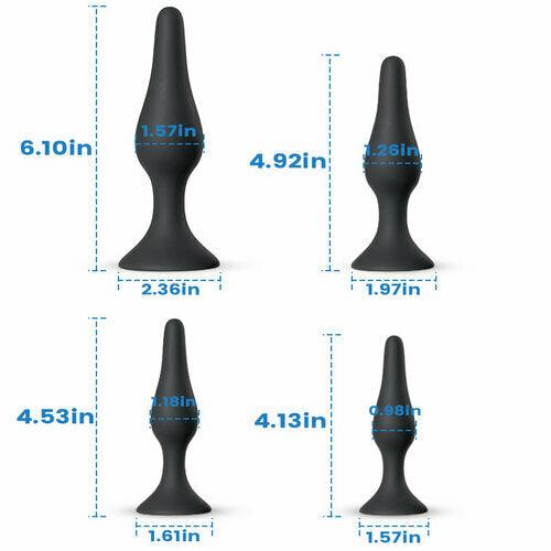 Silicone Anal Plugs Set for Trainer 4 Piece Set - Xoxomoving