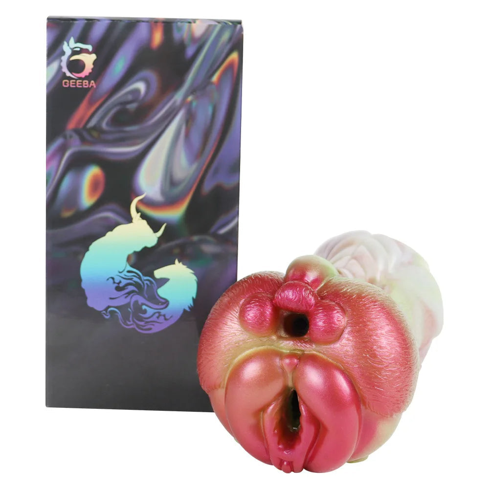 Cat Vagina Pocket Pussy Male Masturbator - Silicone Animal Penis Masturbation Cup Xoxomoving