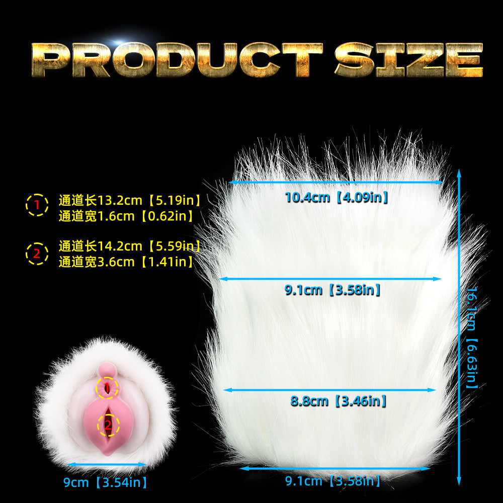 Furry Animal Pocket Pussy Penis Masturbation Cup - Polor Bear Vaginal Masturbator Sex Toy for Men Xoxomoving