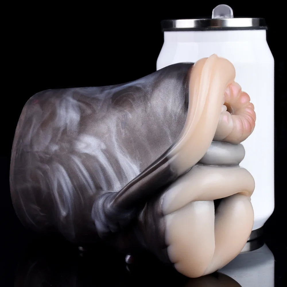 Giraffe Pocket Pussy Masturbation Cup - Silicone Double Anal Vagina Male Masturbator Xoxomoving