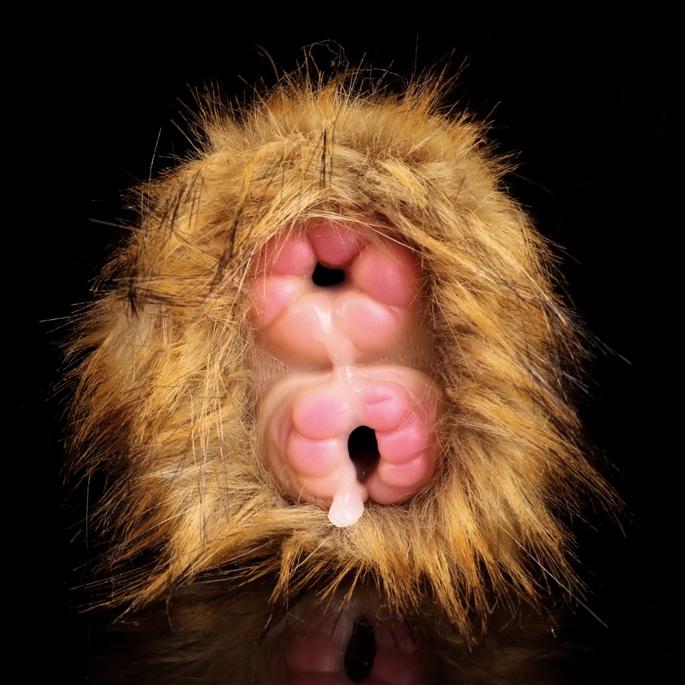 Monkey Pussy Pocket Animal Masturbator - Dual Vaginal Penis Masturbation Furry Sex Toy for Men Xoxomoving