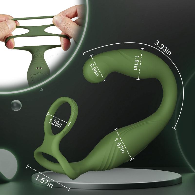 Warrior - C-Shaped 10 Swinging Vibrations Prostate Massager for Men Couple Gay - Xoxomoving