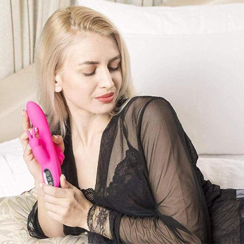 3-in-1 7 Vibrating Modes Rabbit G-Spot Stimulator Anal Dildo Vibrator - Xoxomoving