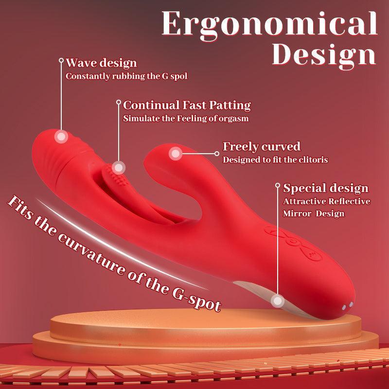 7-Frequency G-Spot Rabbit Vibrator with Hollow Tongue Design - Xoxomoving