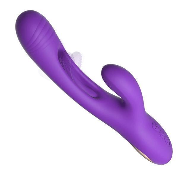 7-Frequency G-Spot Rabbit Vibrator with Hollow Tongue Design - Xoxomoving