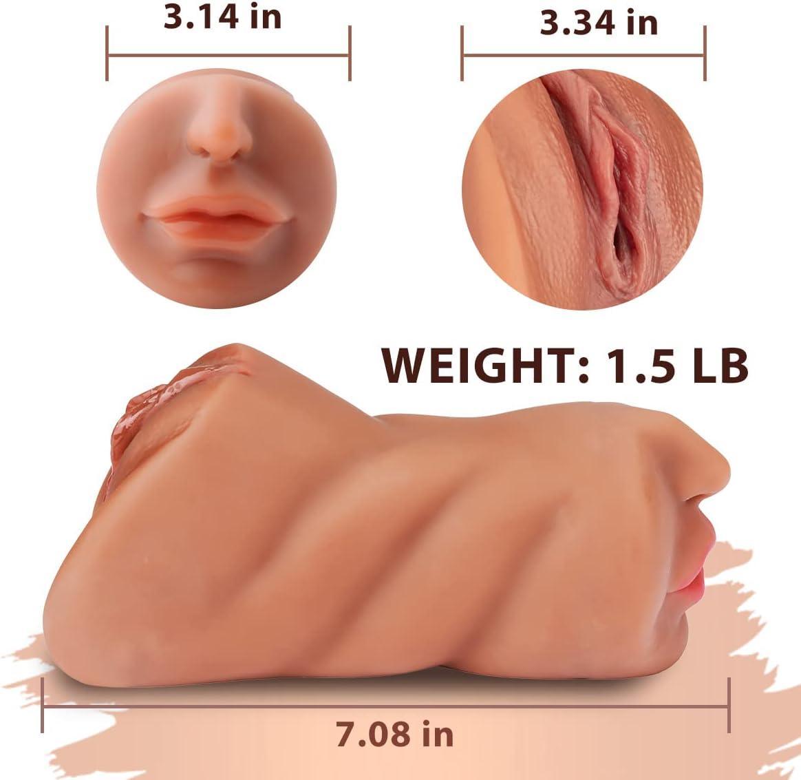 3-in-1 Realistic Pocket Pussy Male Masturbator - Lifelike Face Sex Doll - Xoxomoving