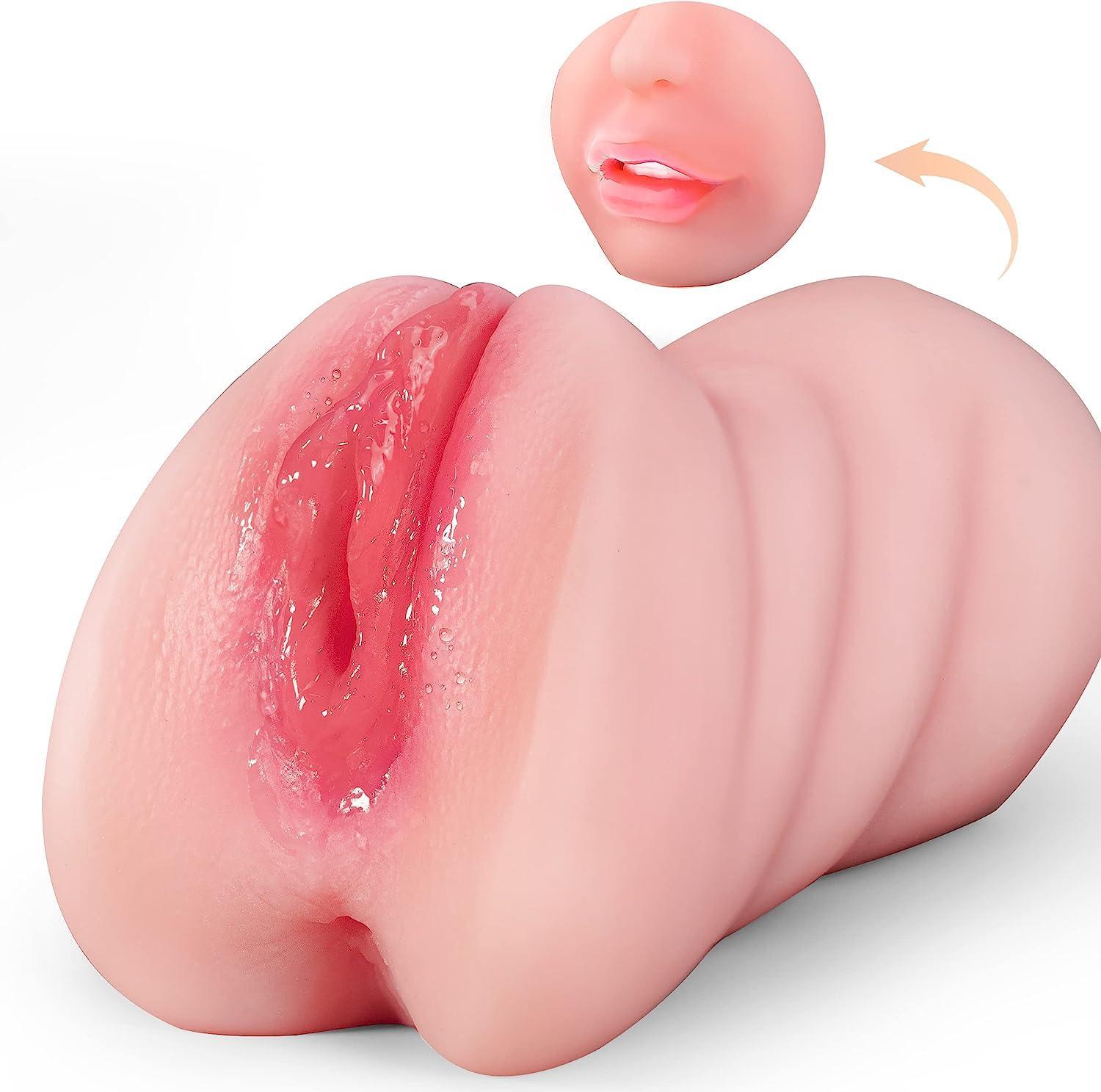 3-in-1 Realistic Pocket Pussy Male Masturbator - Lifelike Face Sex Doll - Xoxomoving