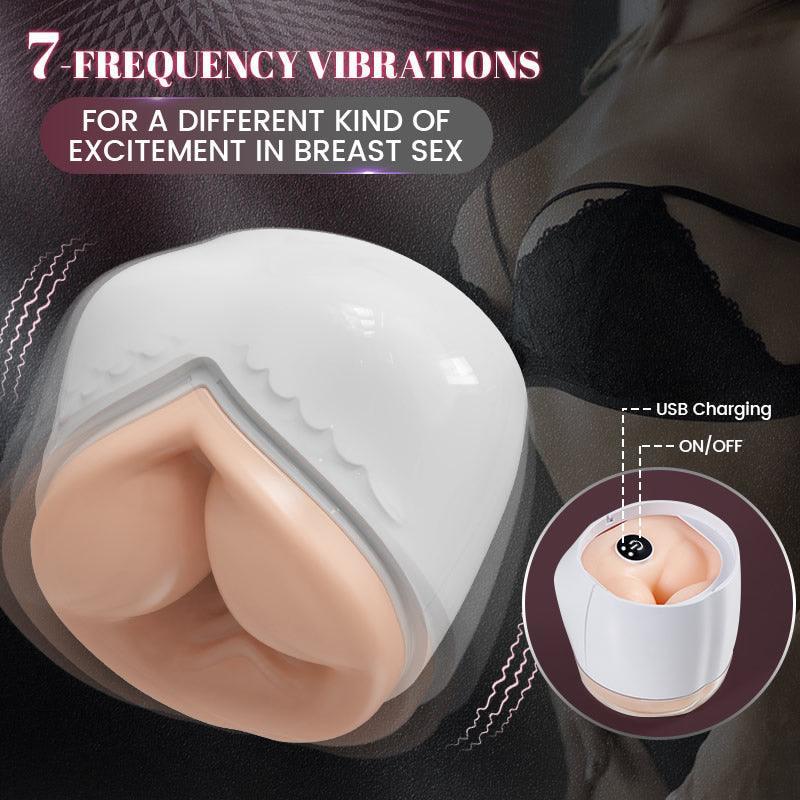 Split Design Masturbation Cup with Suction and Vibrations - Xoxomoving