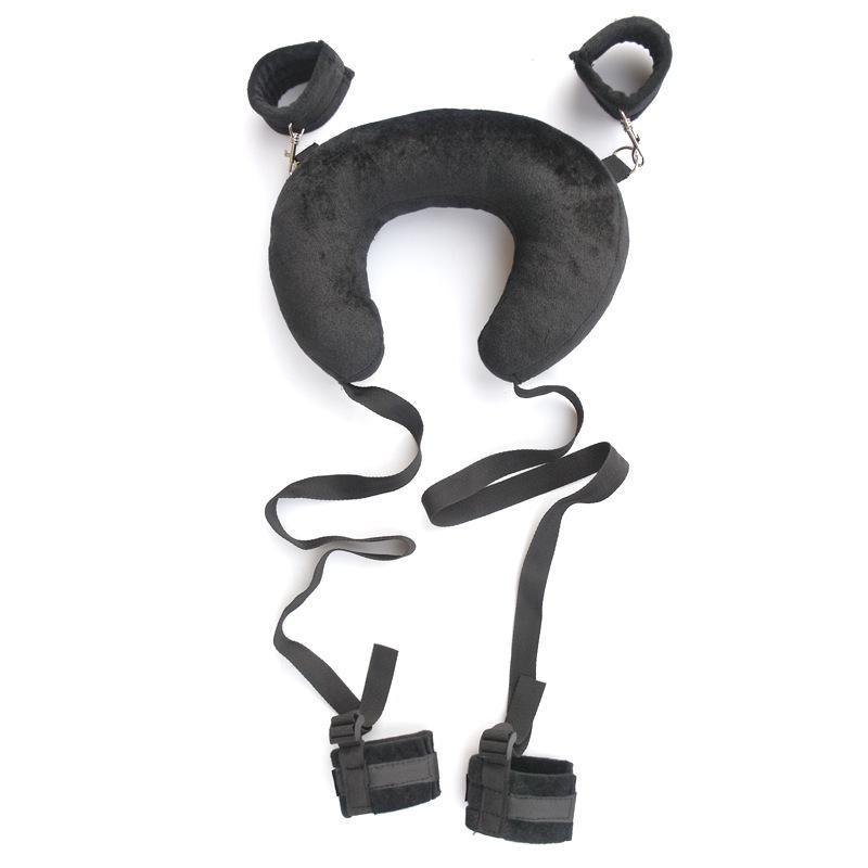 Sex Position Pillow With Wrist & Ankle Restraint Cuffs - Xoxomoving