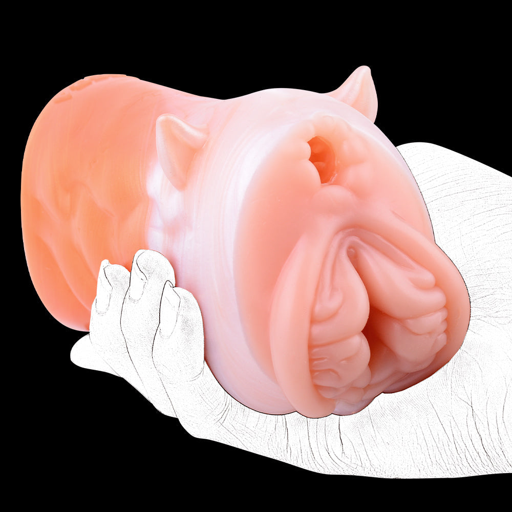 Fantasy Animal Pocket Pussy Masturbation Cup - Red Fox Realistic Vaginas Penis Blowjob Male Sex Toys Xoxomoving