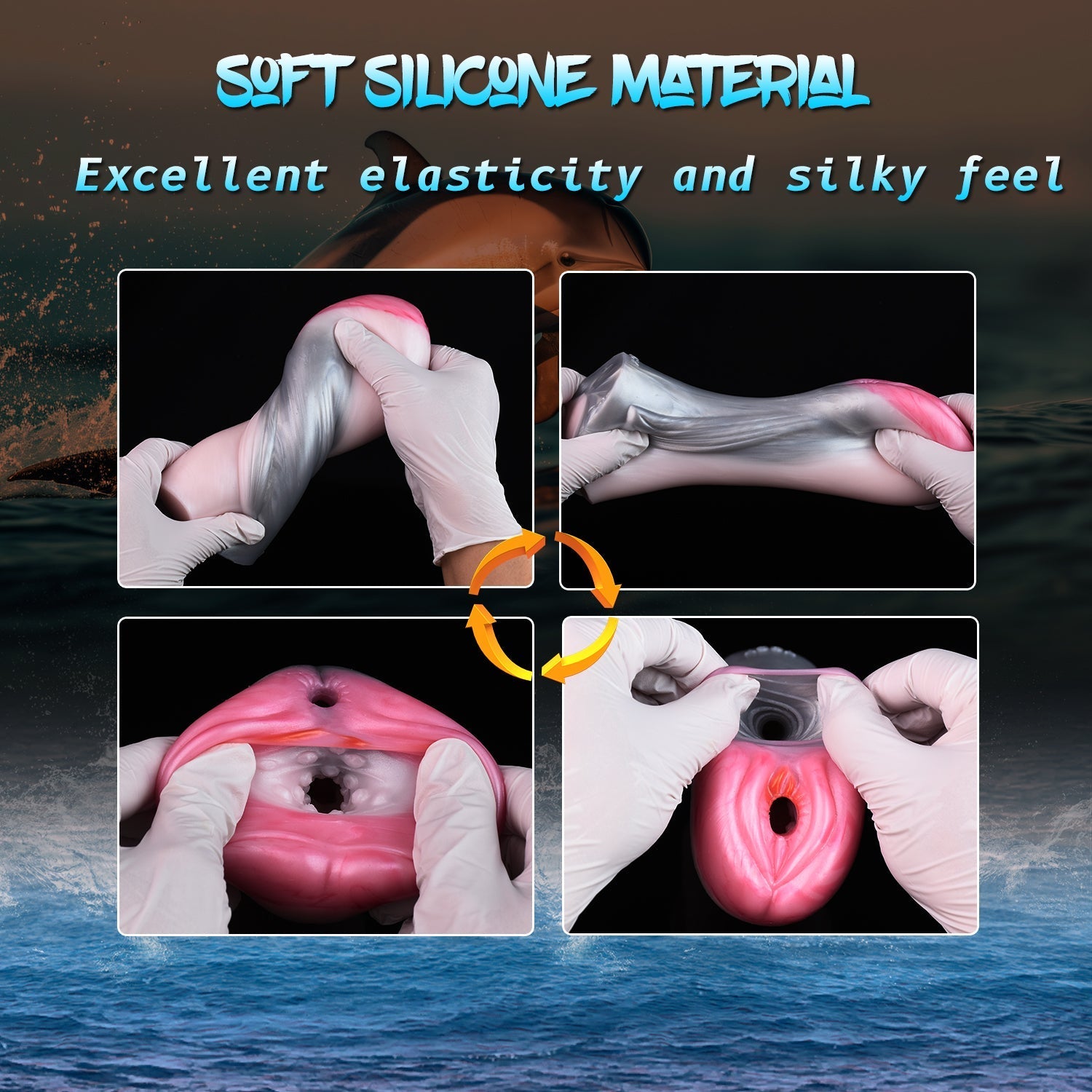 Dolphin Pussy Pocket Masturbator Male Sex Toy - Fantasy Silicone Vaginal Penis Masturbation Xoxomoving