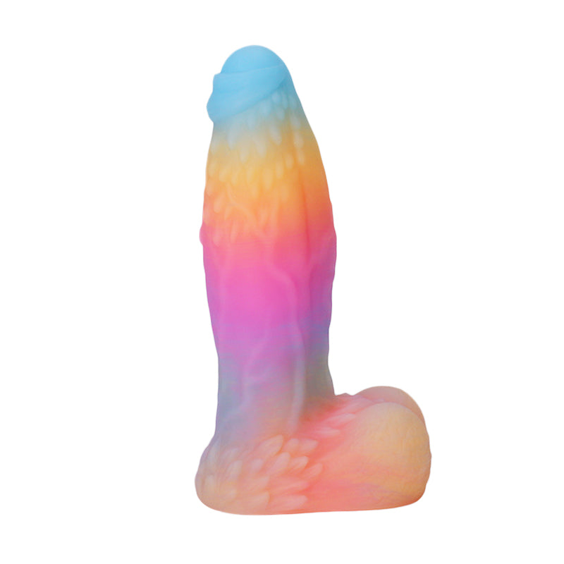Big Monster Glow In The Dark Rainbow Dildo Xoxomoving