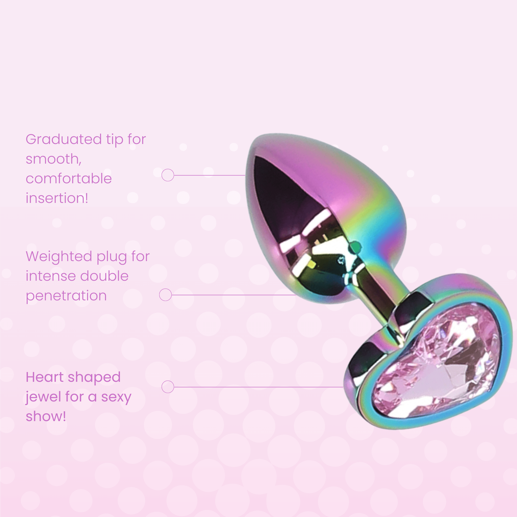 Premium Rainbow Metal Anal Plug for Muscle Control - Xoxomoving