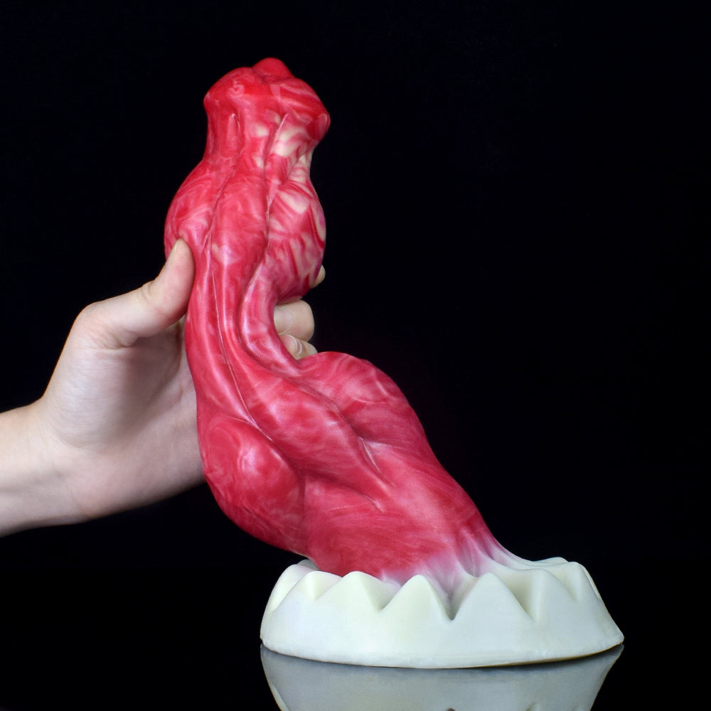 9 Inch Double Knot Red Dog Dildo Xoxomoving