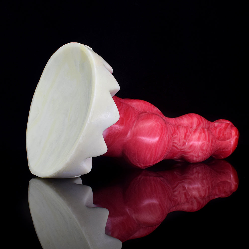 9 Inch Double Knot Red Dog Dildo Xoxomoving