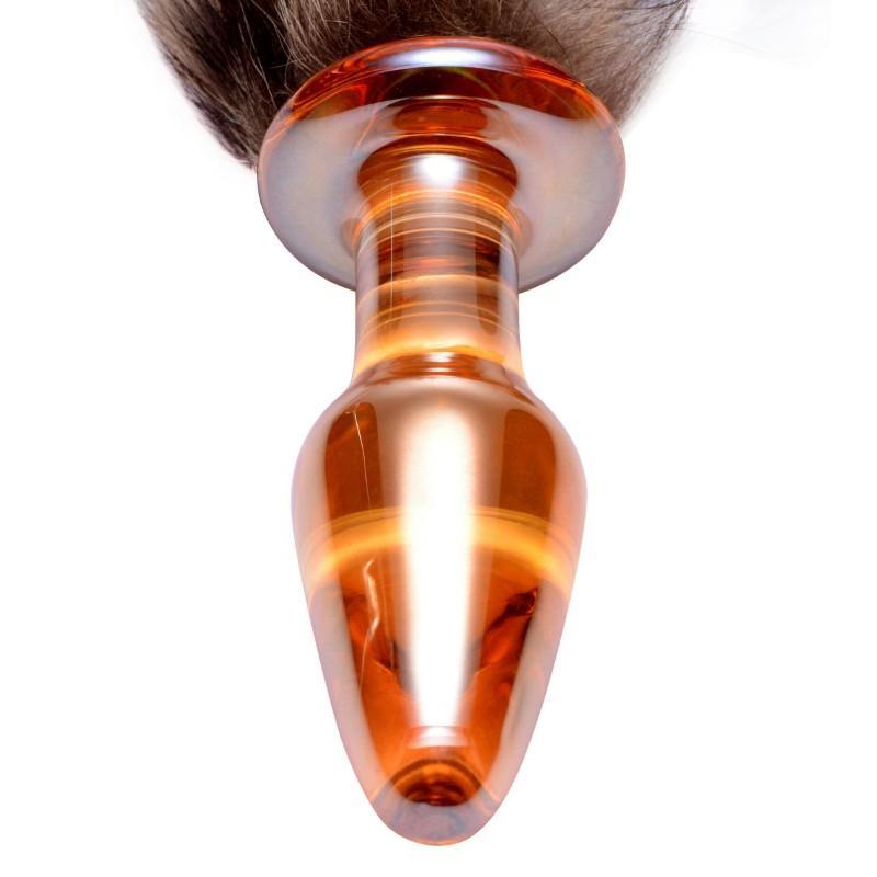 Fox Tail Glass Anal Plug - Xoxomoving