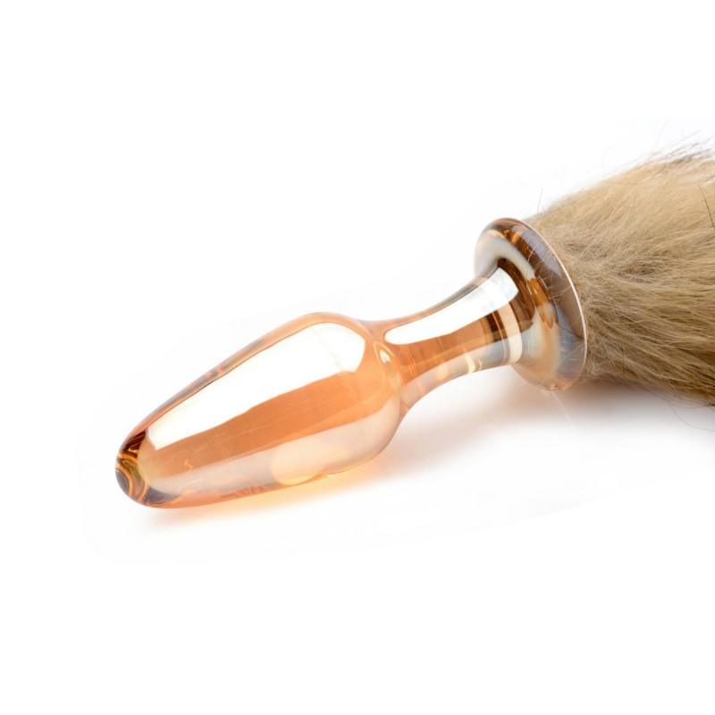 Fox Tail Glass Anal Plug - Xoxomoving