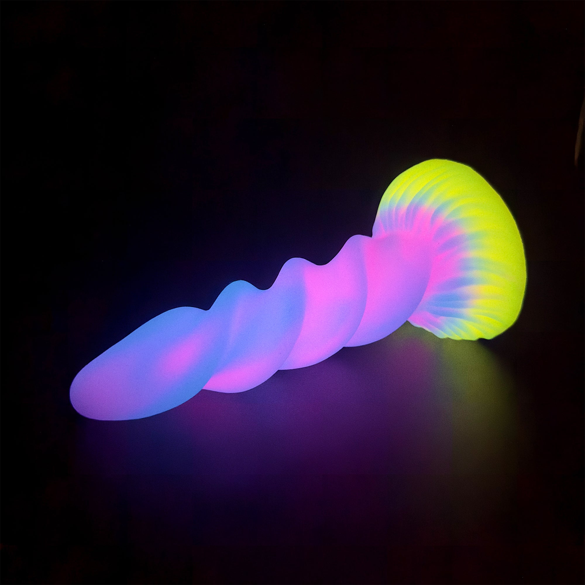8 Inch Spiral Colorful Silicone Unicorn dildo Xoxomoving