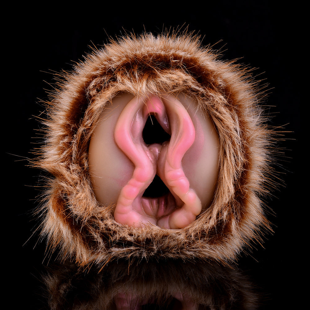 Animals Pussy Masturbation Cup - Furry Pocket Sex Doll Penis Blowjob Toys for Men Xoxomoving