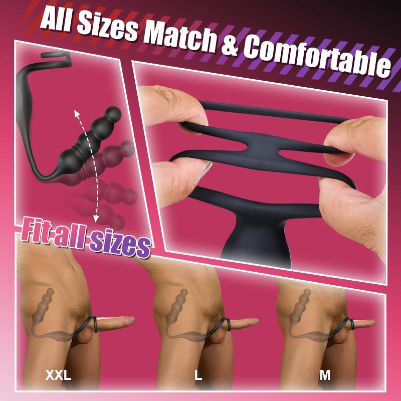 Ethan - Thrusting & Vibrating Prostate Massager with Cock Ring - Xoxomoving