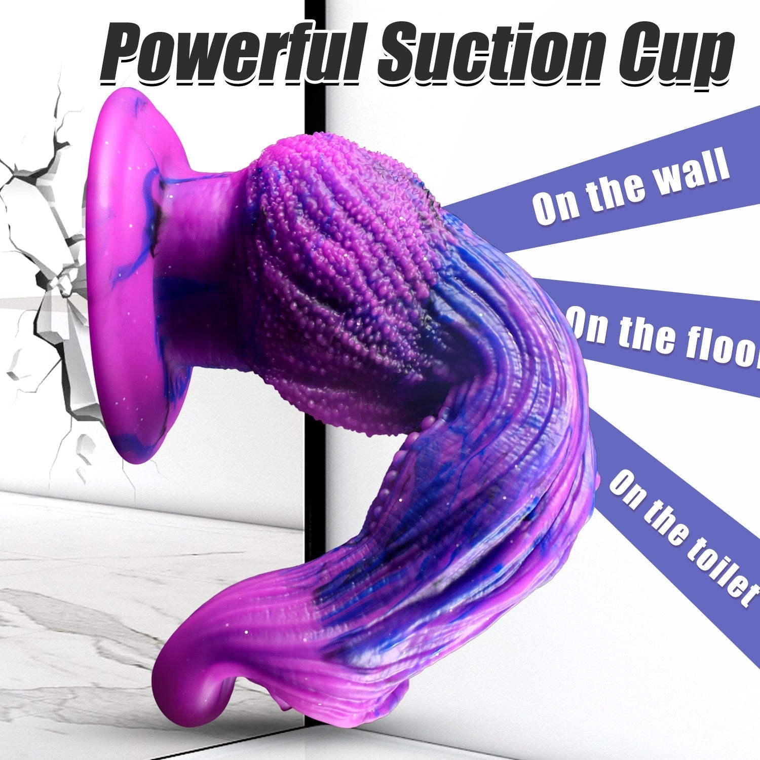 Fantasy Textured Silicone Alien Dog Knot Dildo Xoxomoving