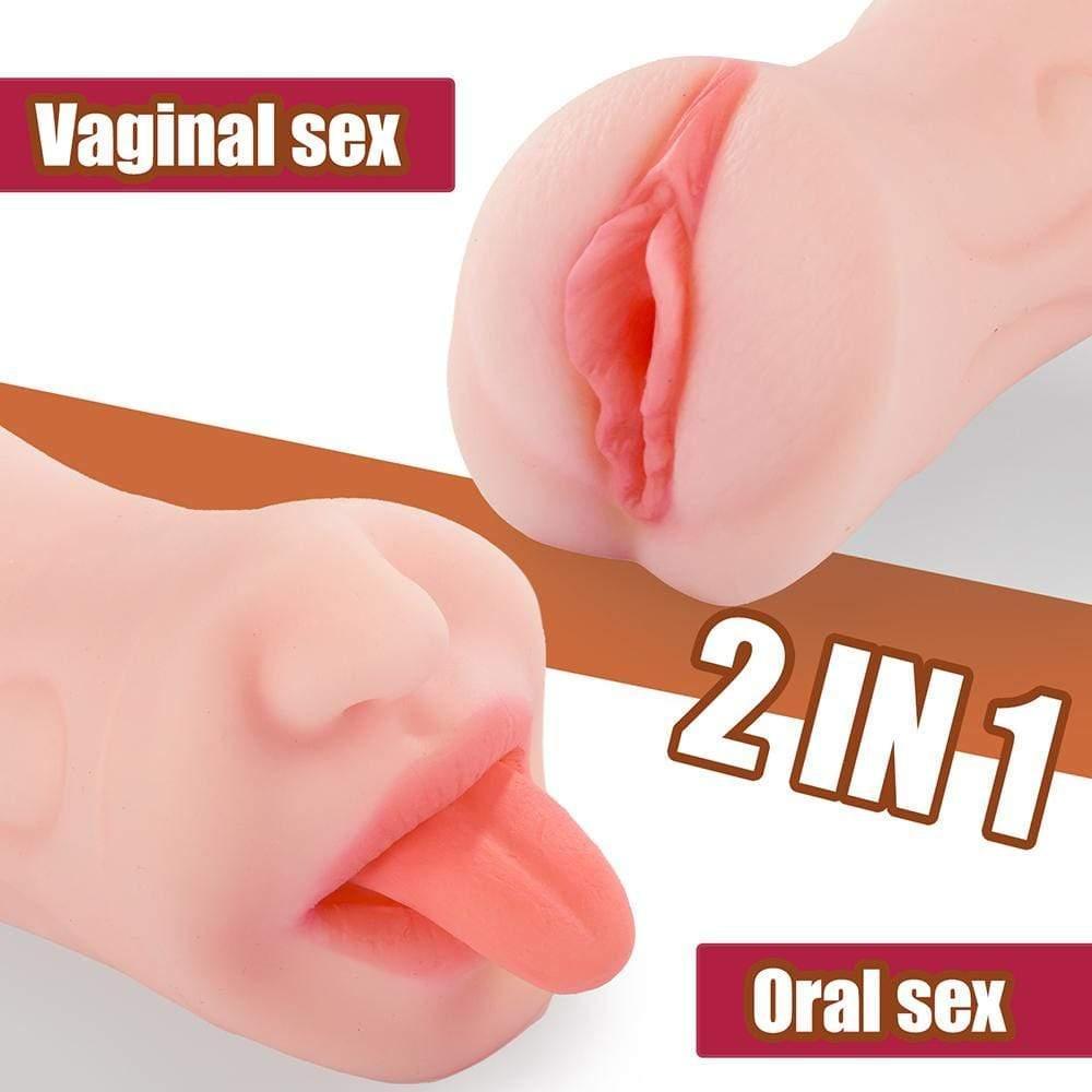 5.9-Inch Realistic Mouth with 3D Teeth and Tongue Pocket Pussy - Xoxomoving