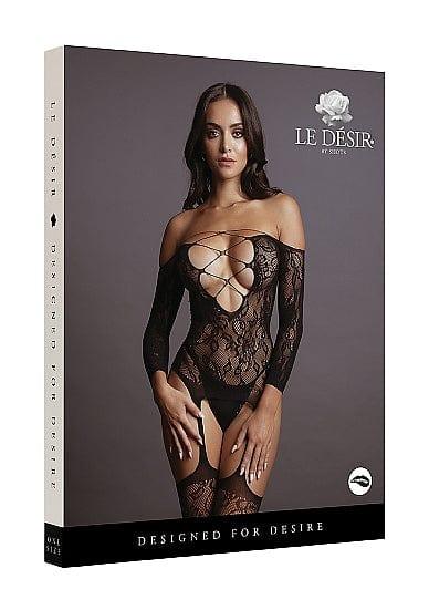 Bodystocking à encolure croisée Le Desir