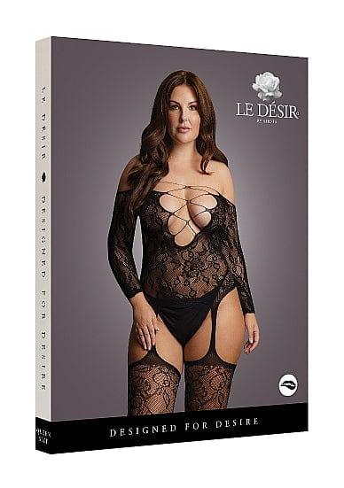 Bodystocking à encolure croisée Le Desir