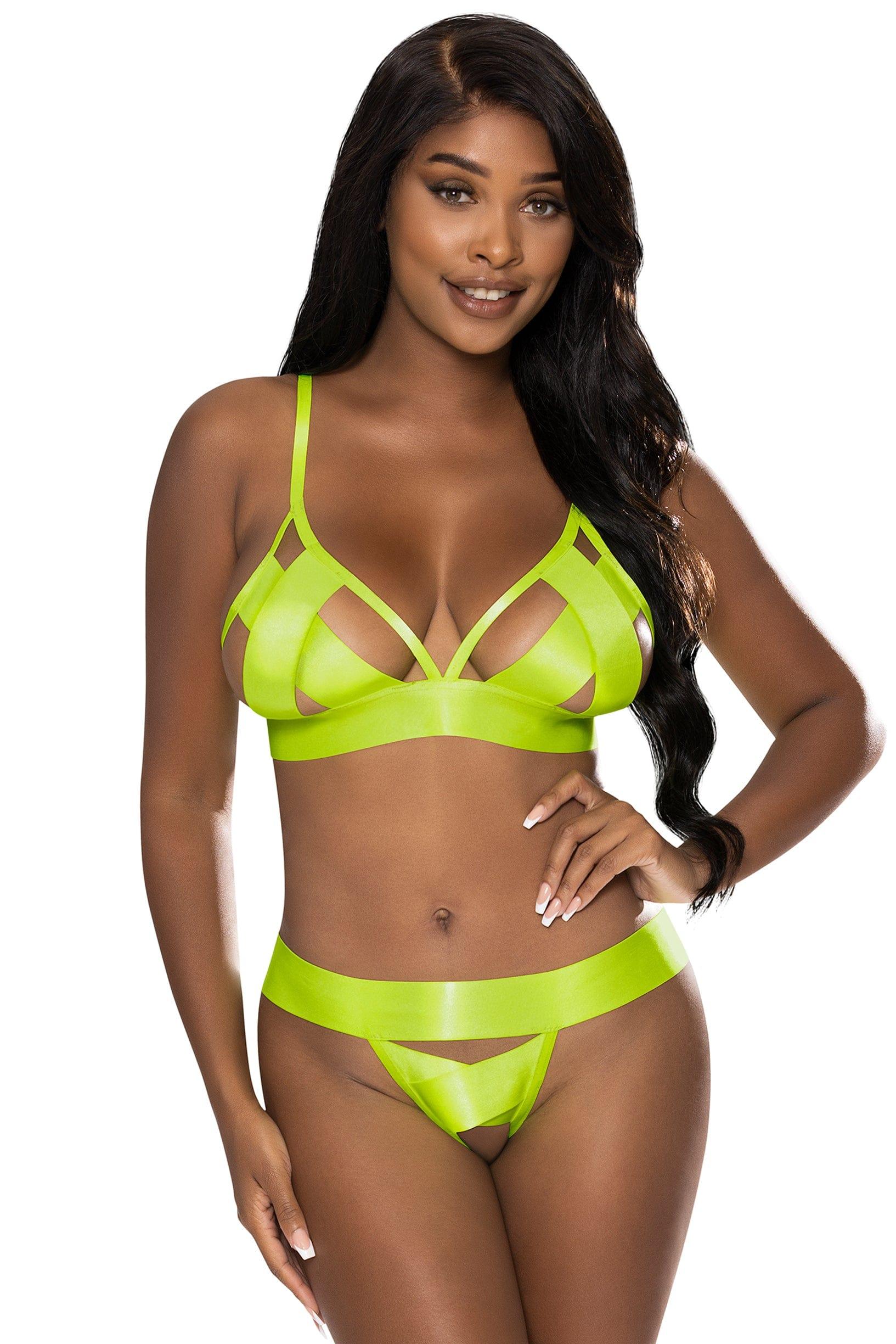 Exposed Strap Tease 2 Piece Set