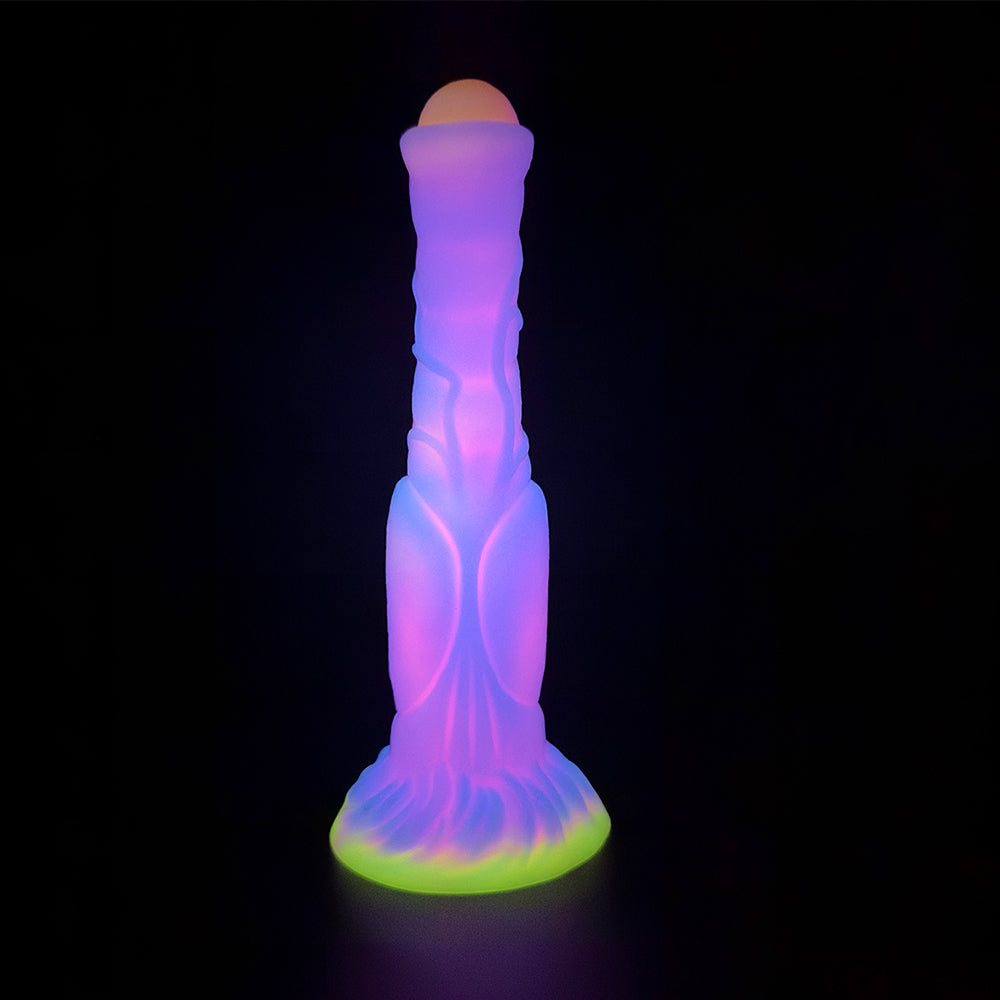 9 Inch Fantasy Horse Glow In The Night Dildo Xoxomoving