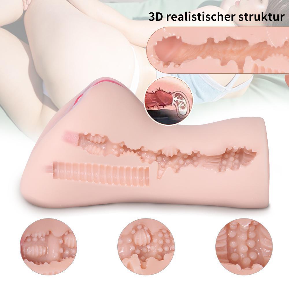 6.23'' 3D Texture Realistic Clitoris Pocket Pussy Stroker - Xoxomoving