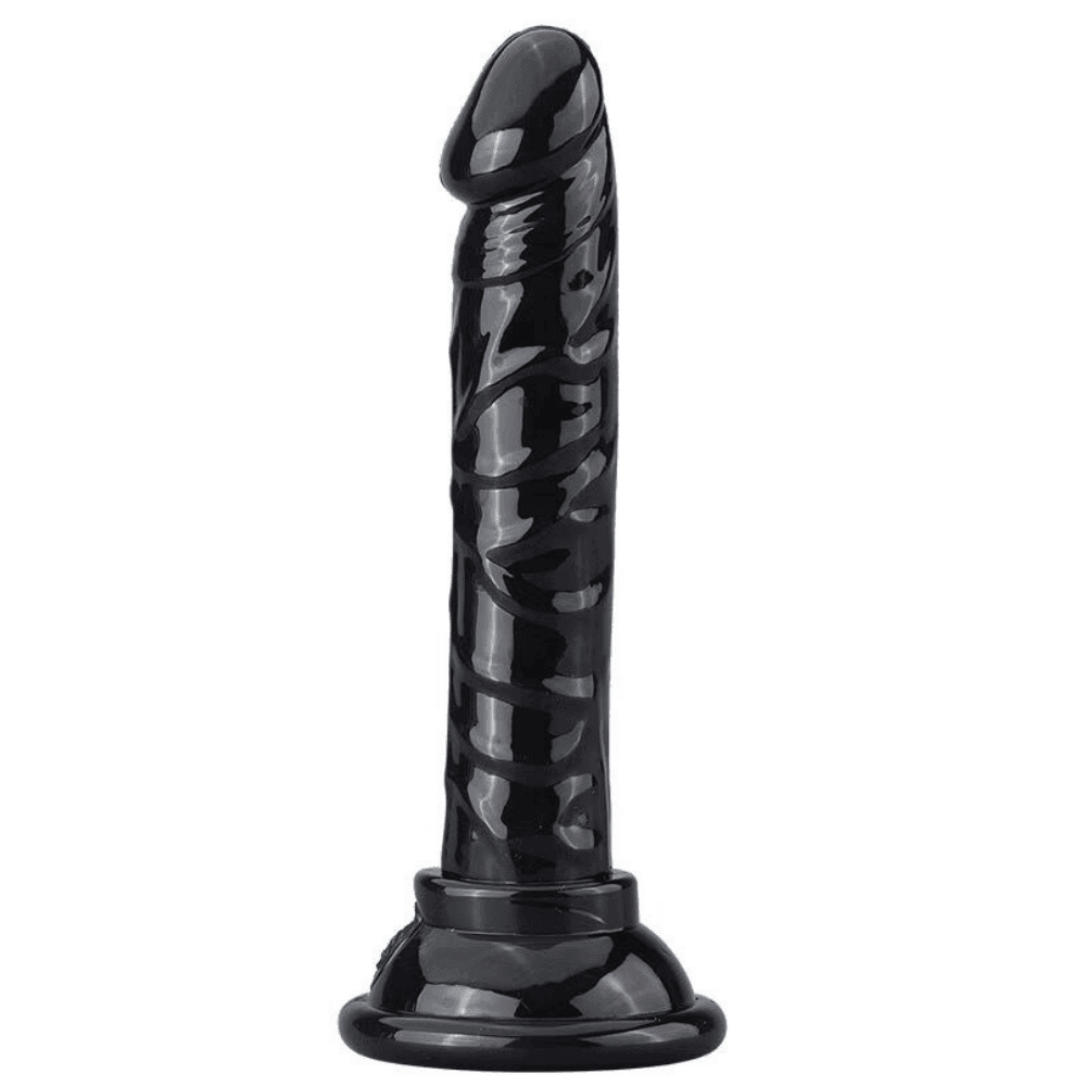 6 Inch Slim Beginner's Veined Jelly Dildo - Xoxomoving