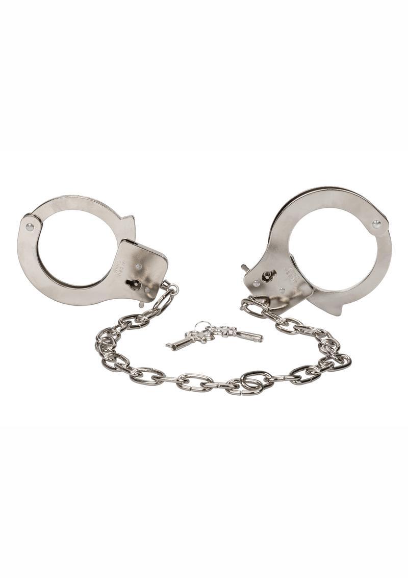 Chrome Hand Cuffs with Chain - Xoxomoving