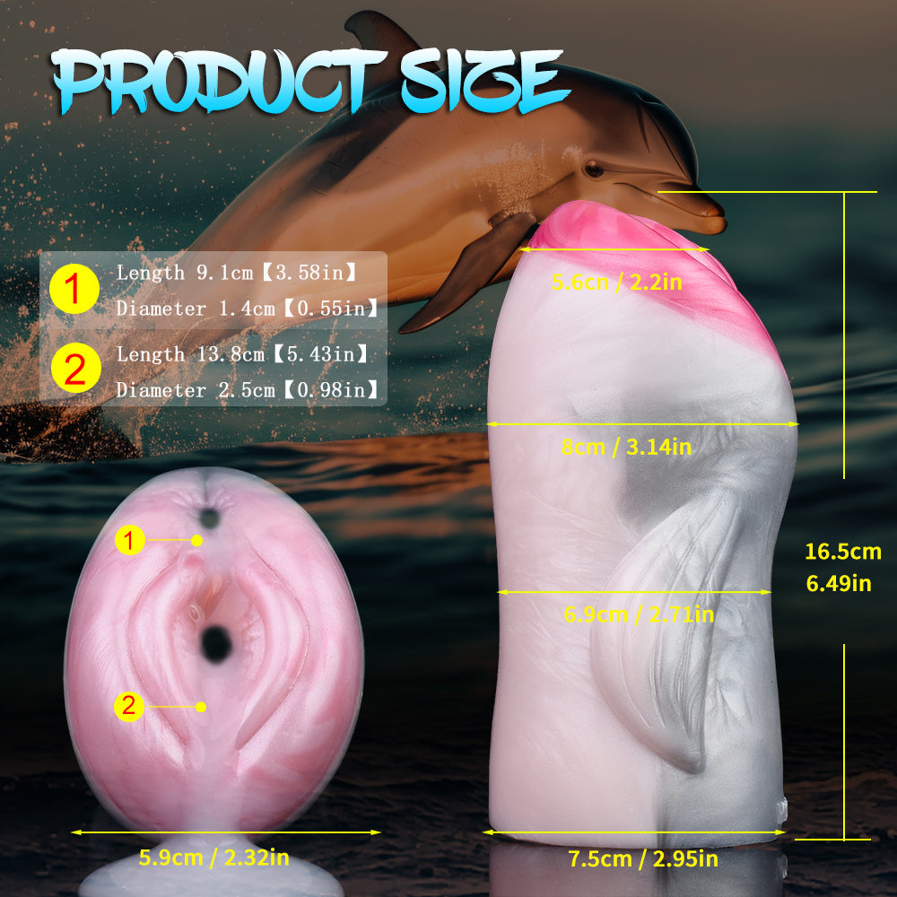 Dolphin Pussy Pocket Masturbator Male Sex Toy - Fantasy Silicone Vaginal Penis Masturbation Xoxomoving