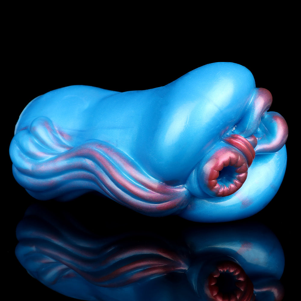 Fantasy Animal Pussy Male Masturbator - Dual Vaginal Vibrating Bullet Penis Masturbation Cup Xoxomoving